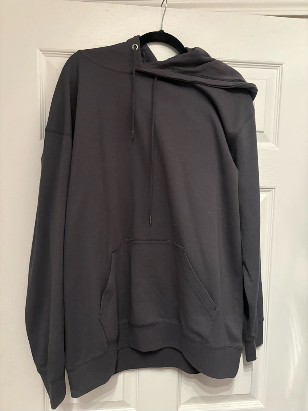 Relaxed Fit Gray Hoodie Pullover Sweatshirt